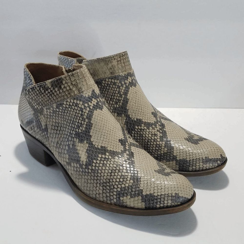 Lucky Brand Brintly2 Snakeskin Print Ankle Bootie Size 9